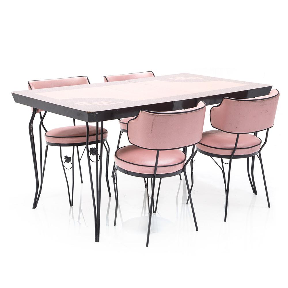 1950s Pink Formica Diner Table Modernica Props