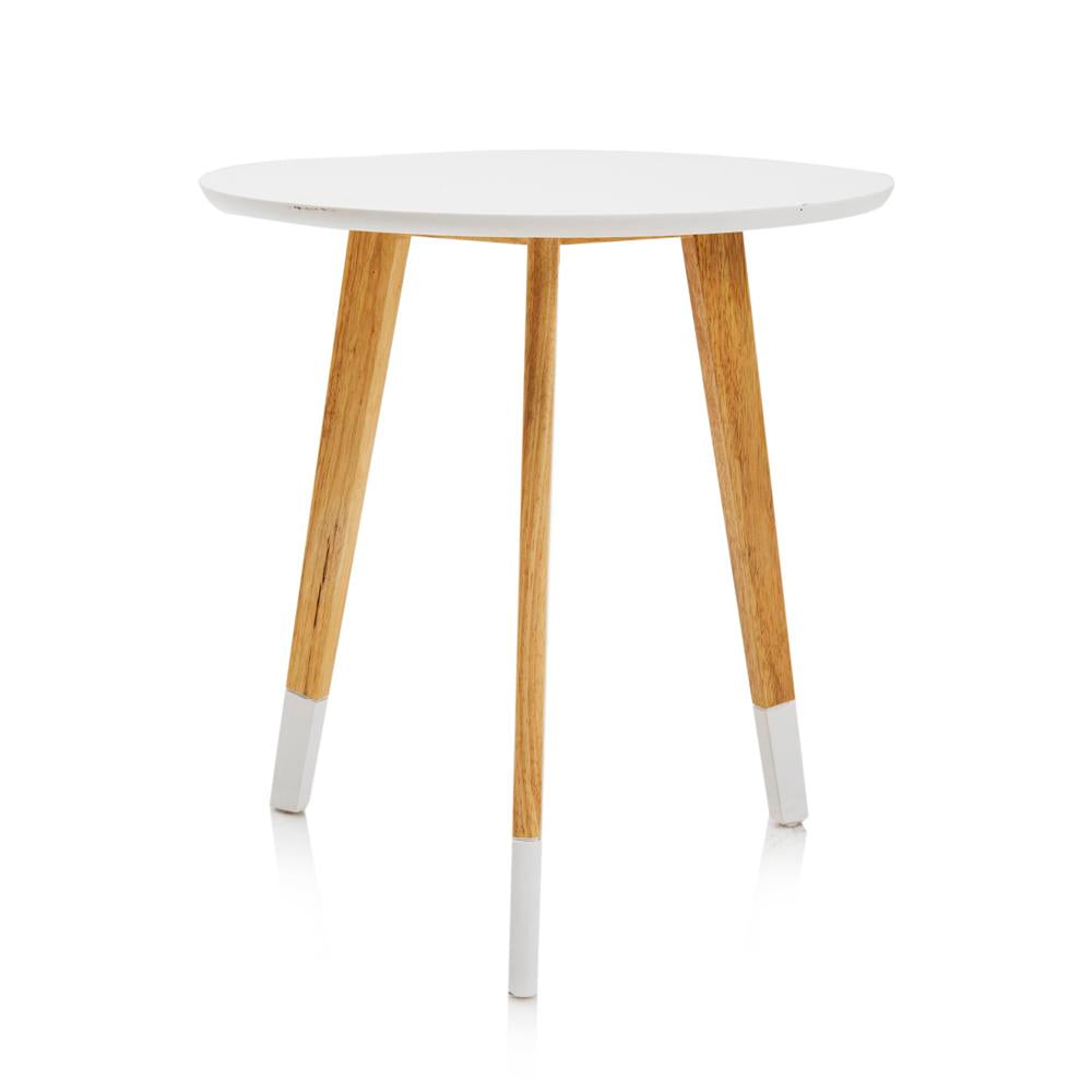 white dipped side table