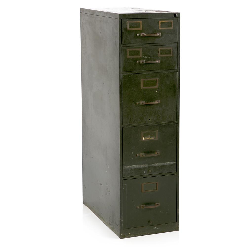 Green Metal Filing Cabinet Modernica Props