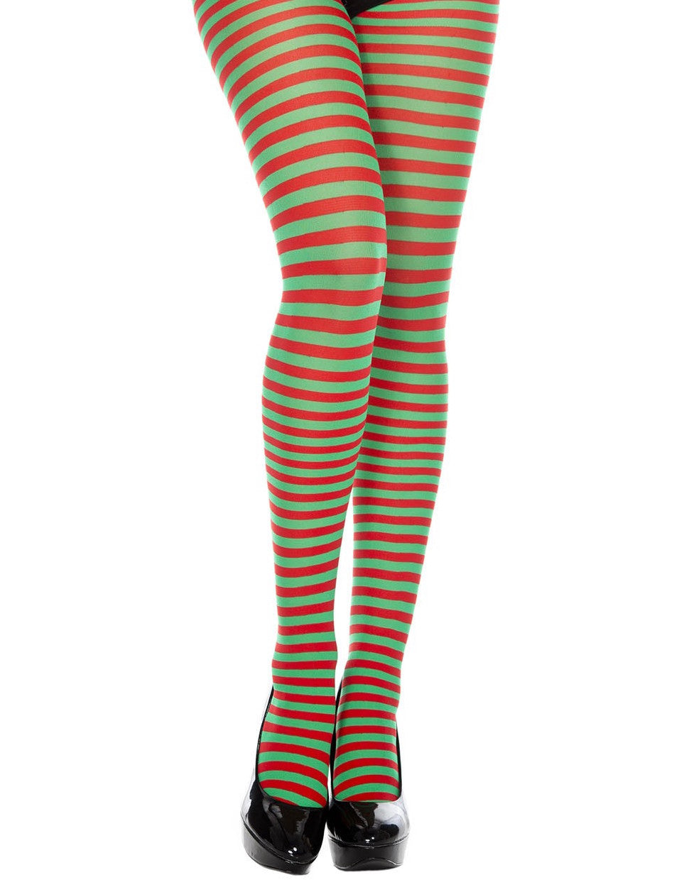 christmas striped leggings