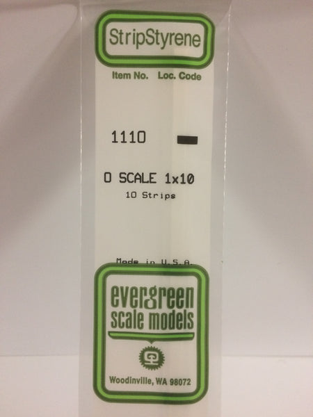 Evergreen 1110 O Styrene Strips 1 x 10"