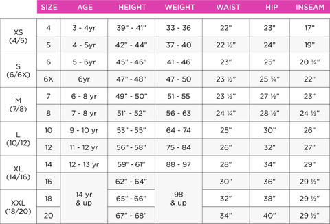 Women's French Size Chart