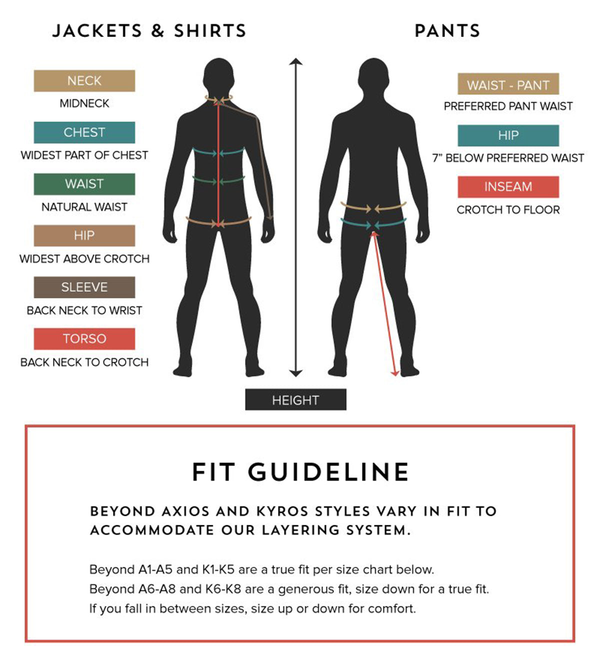 Sizing Guide – Beyond Clothing