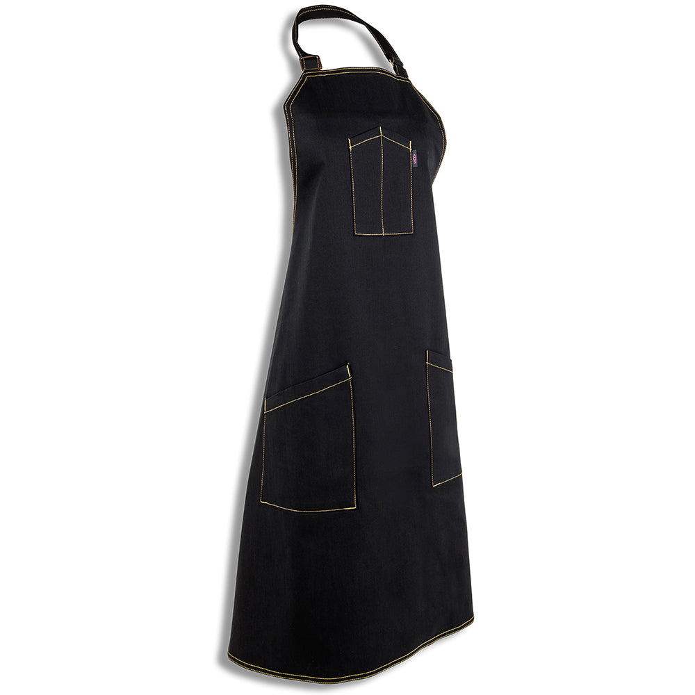 black chef apron