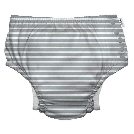 Eco Snap Swim Diaper - Gray Stripe – Green Bean Baby Boutique