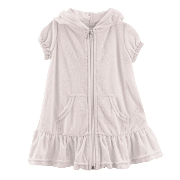 Solid Terry Ruffle Swim Cover-Up - Baby Rose
