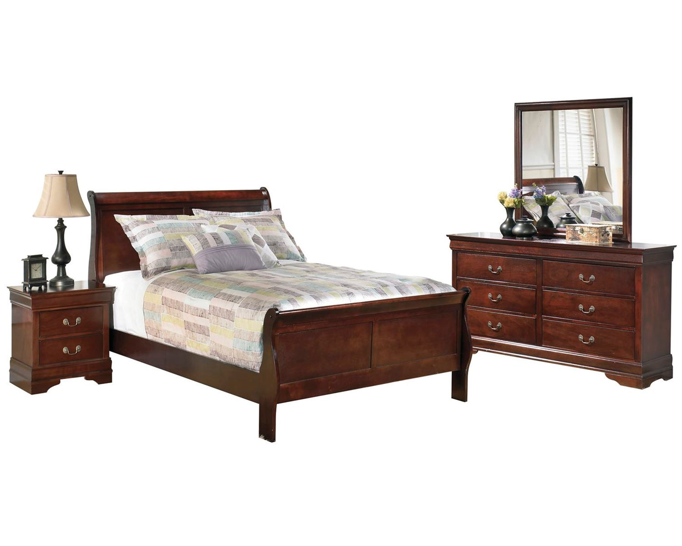 Ashley Alisdair 4pc Bedroom Set E King Sleigh Bed One Nightstand