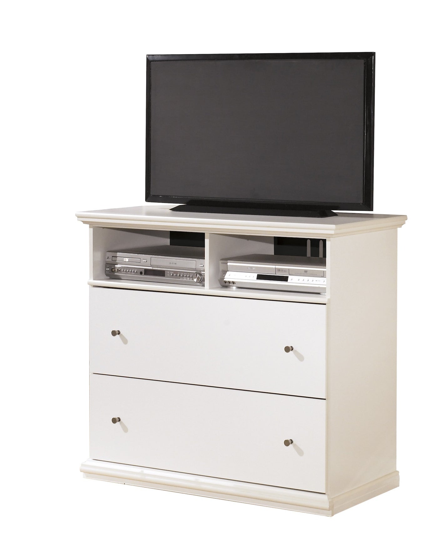 Ashley Bostwick Shoals Media Chest In White The Furniture Space