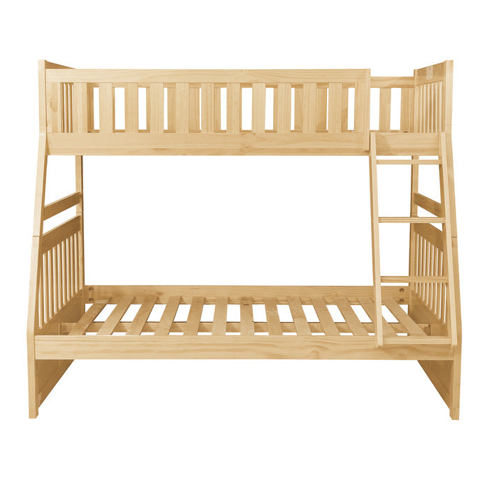 Homelegance Bartly Twin / Full Bunk Bed with Storage Drawer in Natural Pine
