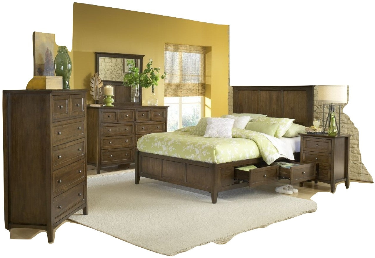 Modus Paragon 6PC Cal King Storage Bed Set in Truffle