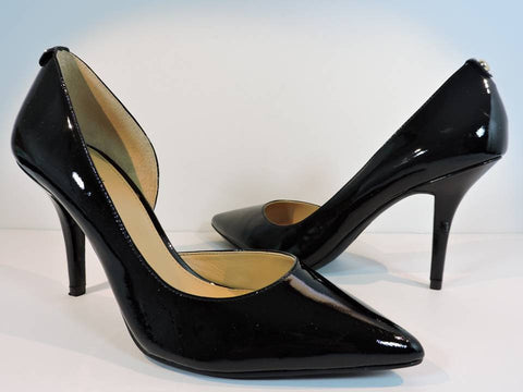 michael kors black patent leather heels