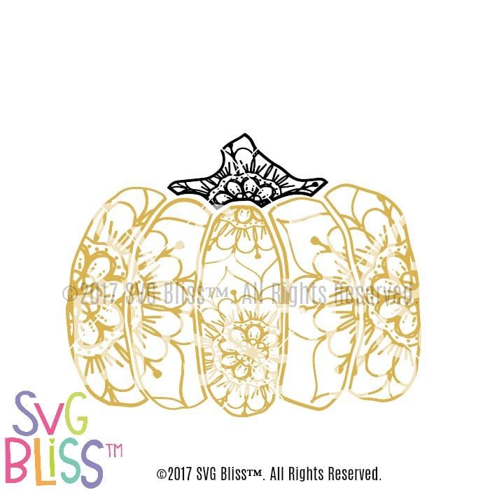 Svg Bliss Pumpkin Mandala Svg File For Cricut Silhouette