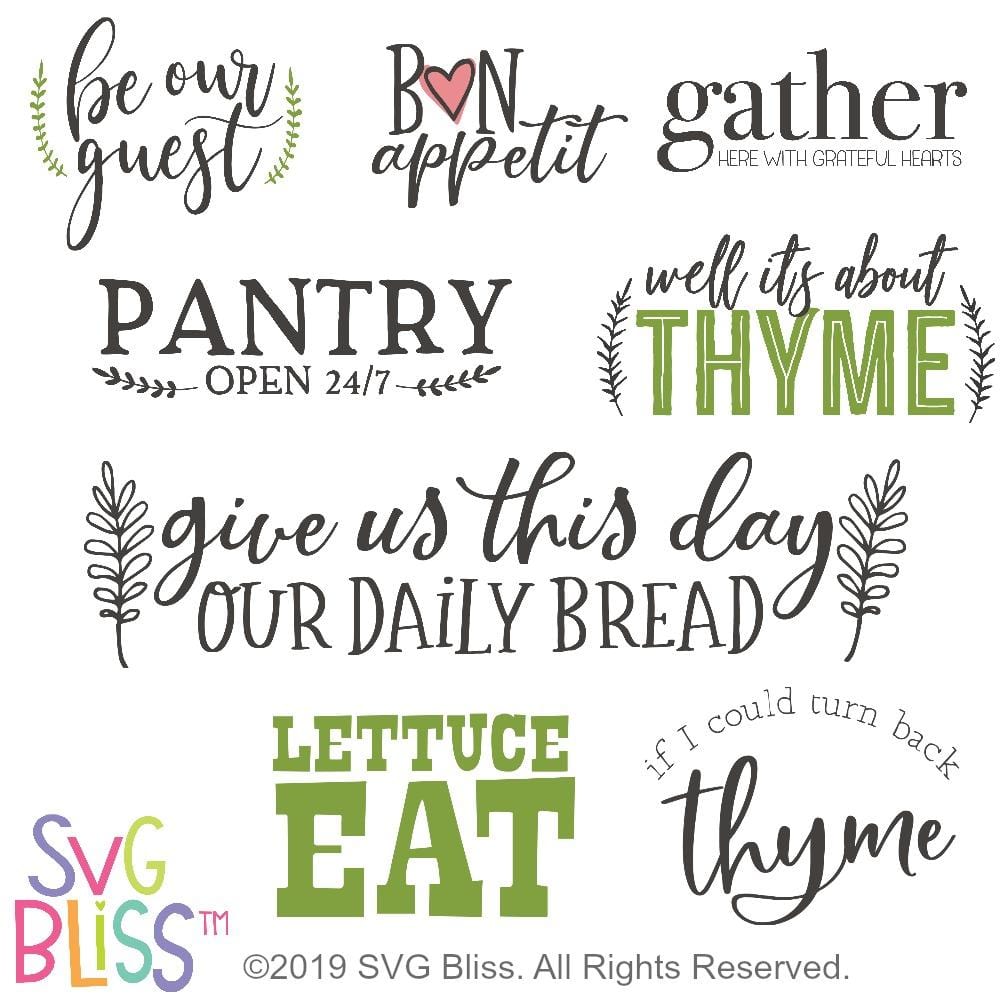 Download Svg Bliss Kitchen Sign Svg Bundle For Cricut Silhouette