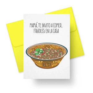 Frijoles en la casa - Spanish Mother's Day Card - Paper Tacos Spanish Greeting Cards