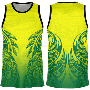 1stteworld Clothing - Tahiti Special Polynesia Cyan Style Basketball Jersey  A35