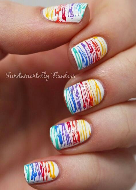 Prairie Beauty: NAIL ART: Pastel Rainbow Spectrum Abstract Nails