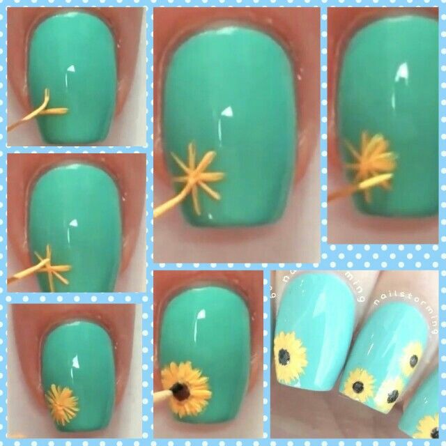 Floral Nail Art Designs For Beginners, Trendy Flower Nail Art Ideas, Easy Floral Nail Art 