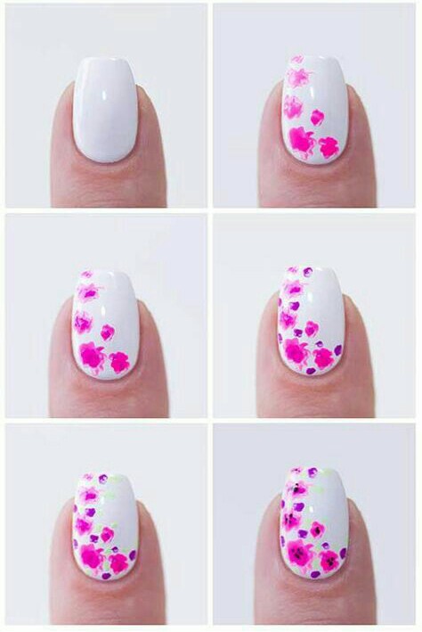 Floral Nail Art Designs For Beginners, Trendy Flower Nail Art Ideas, Easy Floral Nail Art 