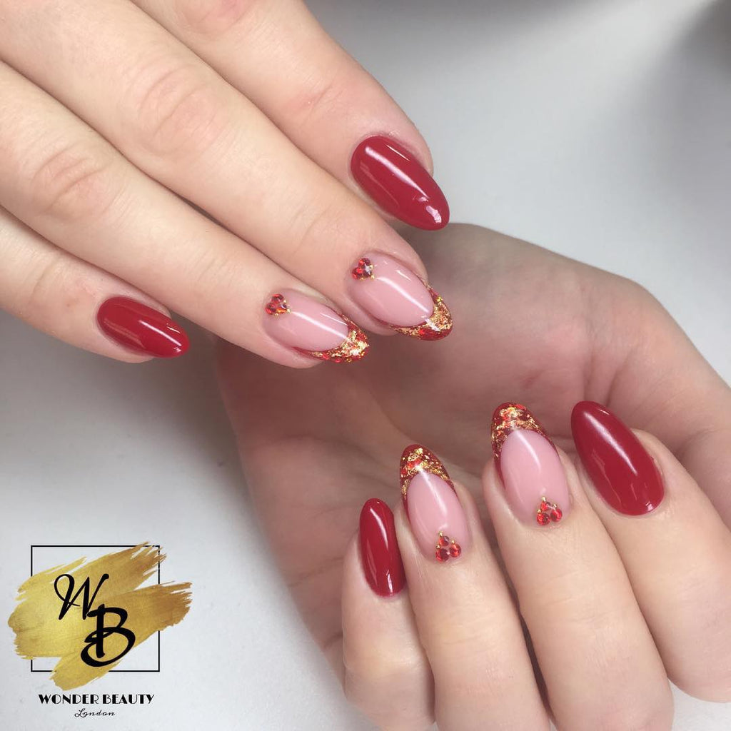 5 red and gold bridal nail art ideas for your wedding