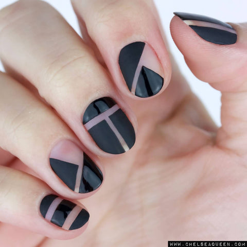Nail Art Designs With Just 1 Nail Polish - negative space nail art designs