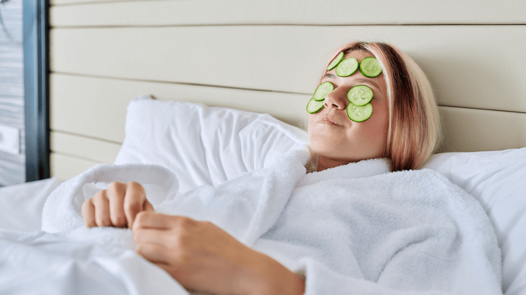 Cucumber slices for face