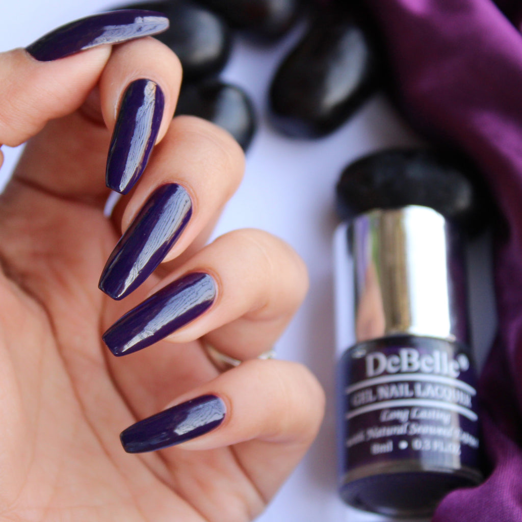 Dark violet nail polish 