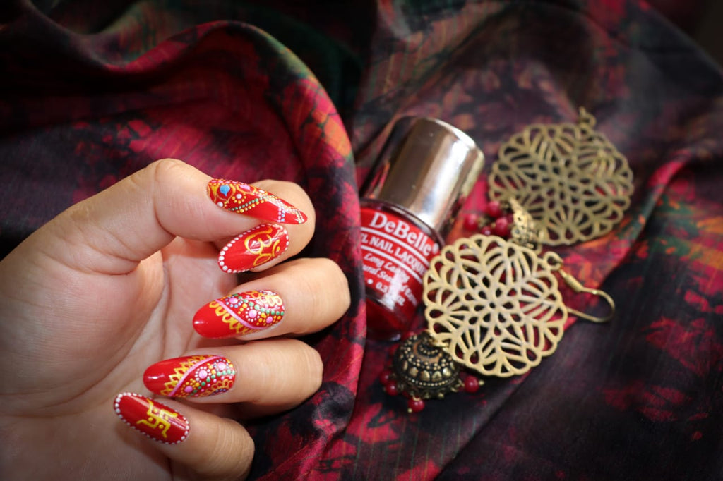 Rangoli nail art design for nails