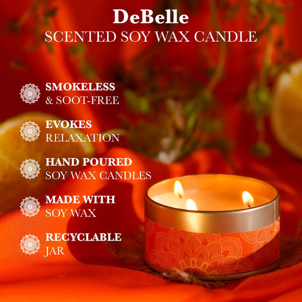 Luxe Collection Orange Blossom Scented Soy Candle - Bella Vie Candles