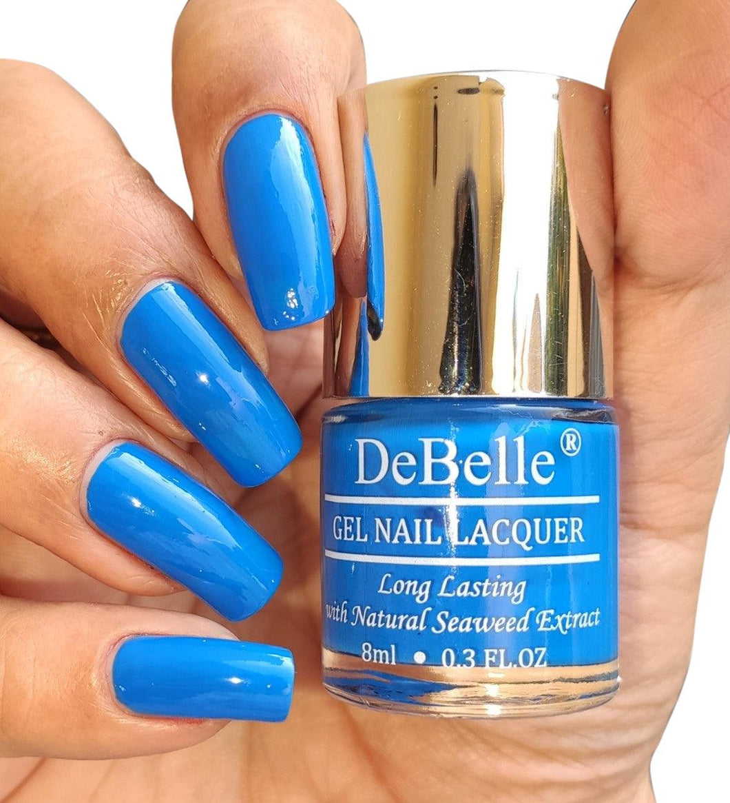 blue nail polish