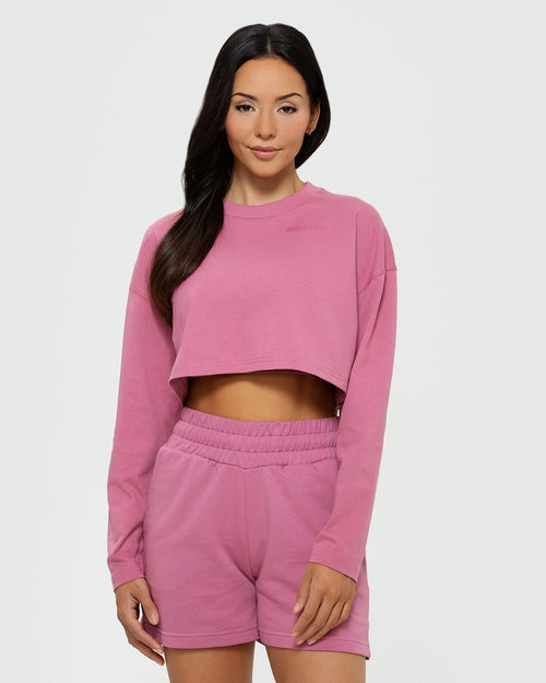 Pink Short Sleeve Super Crop Tee