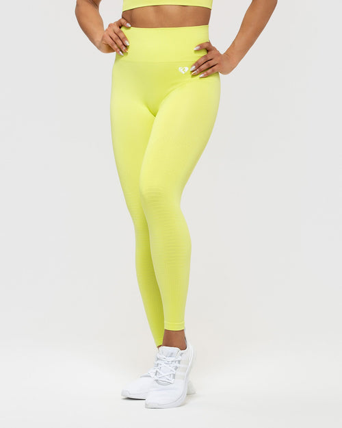 Day Glow Neon Yellow Gym Leggings 💚 Size : M - Depop