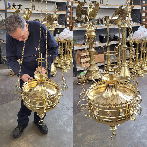 Hayes & Finch - A Glimpse inside the Factory - Dave Restoring a Sanctuary Lamp in the Metalshop