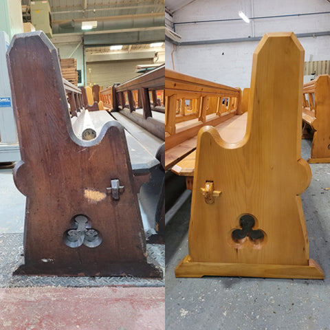 Hayes & Finch - A Glimpse inside the Factory - Ireland Church Pew Restoration Before and After