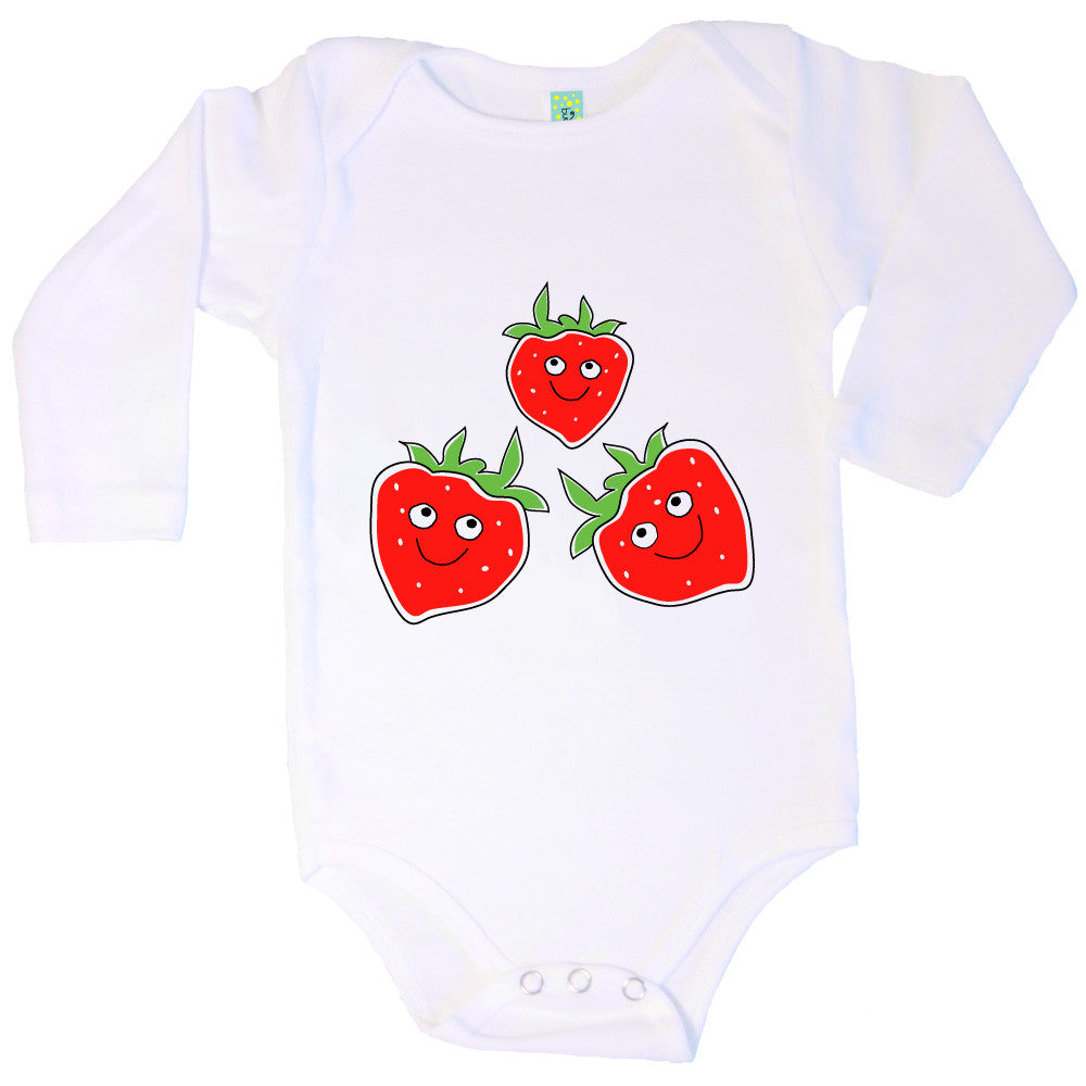 strawberry onesie baby