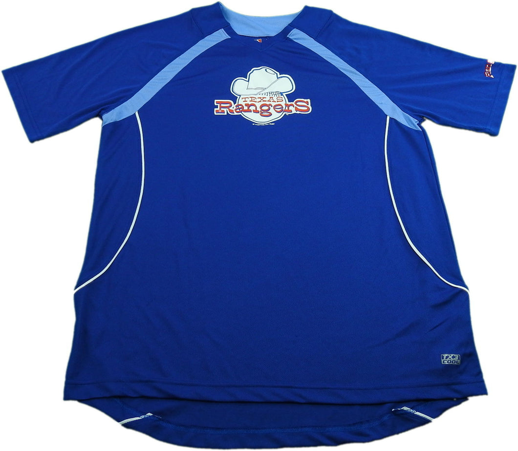 blue texas rangers shirt