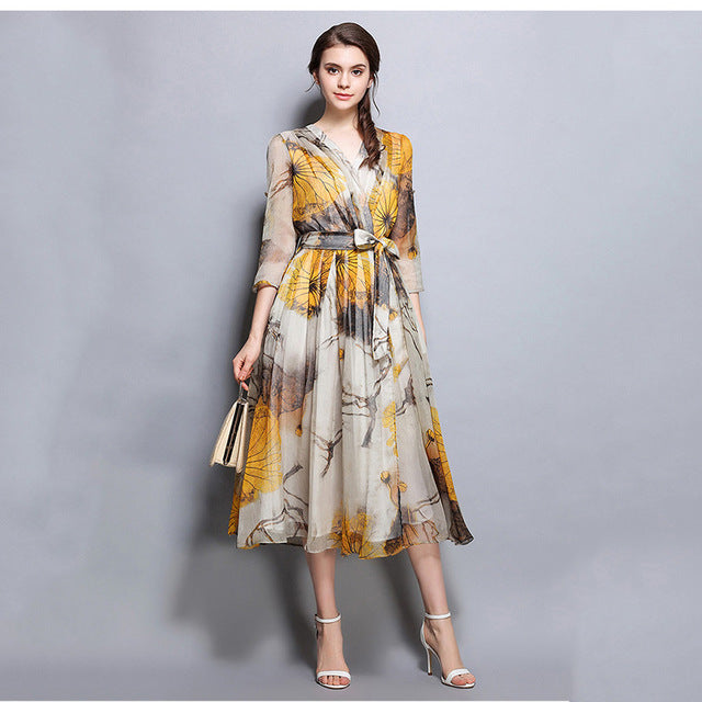 women's floral chiffon dresses