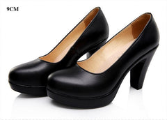 womens black work shoes comfortable heels