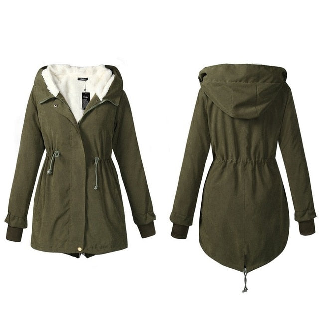 black hooded parka womens