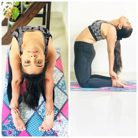 How to do a Camel pose on kosha yoga co mat