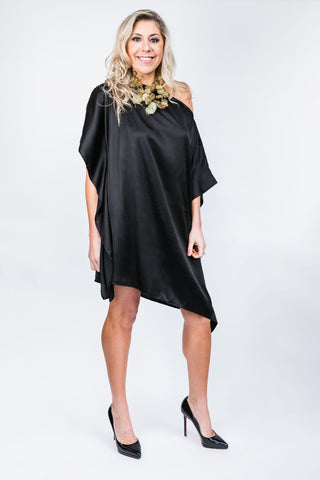 black caftan dress