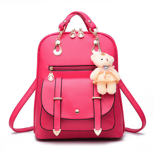 korean backpack pink