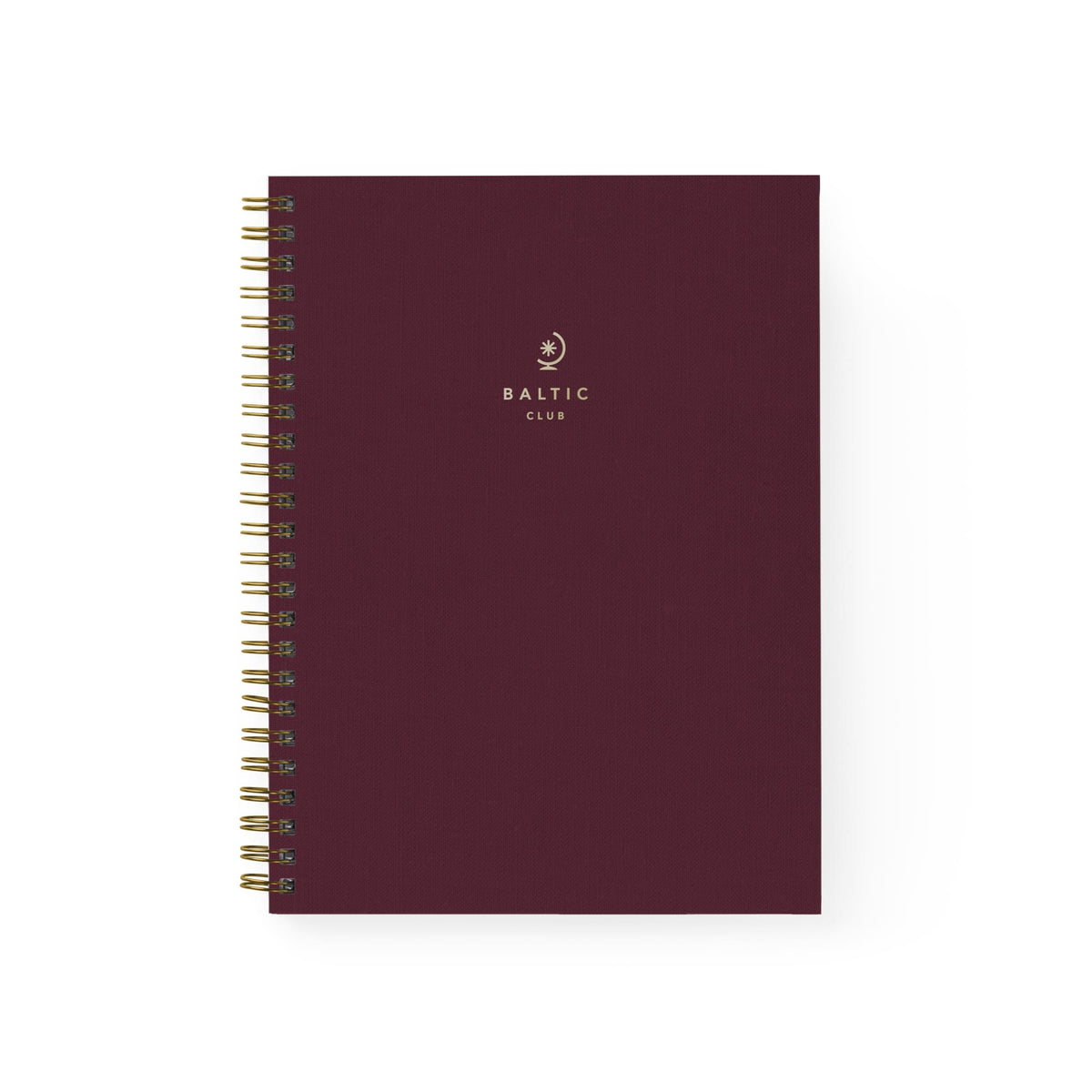 Baltic Club - Burgundy Cloth Large Spiral Notebook