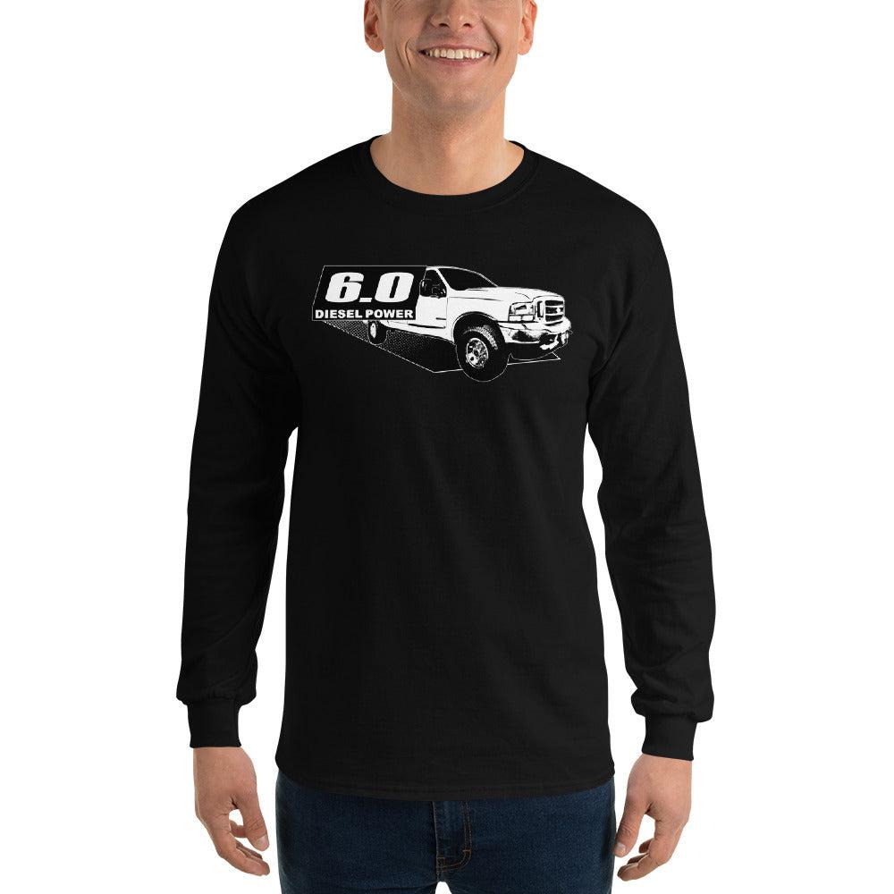 Power Stroke 6.0 Truck Long Sleeve T-Shirt From Aggressive Thread ...