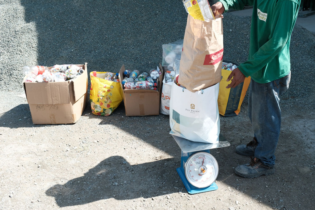 Ecobrick Waste Weigh In for Recycling