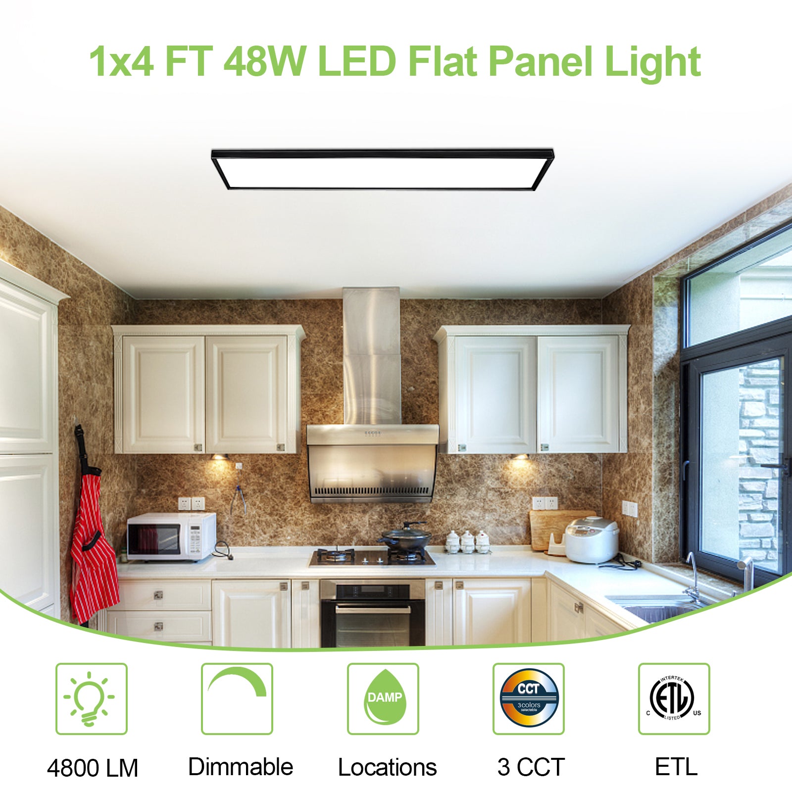 Flat led deals kitchen lights