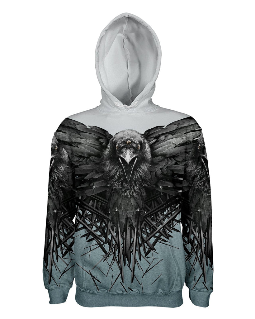 Game Of Thrones Raven Pullover Hoodie Fauxro Pullover Hoodie 64 99