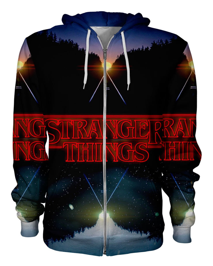 stranger things zip up hoodie