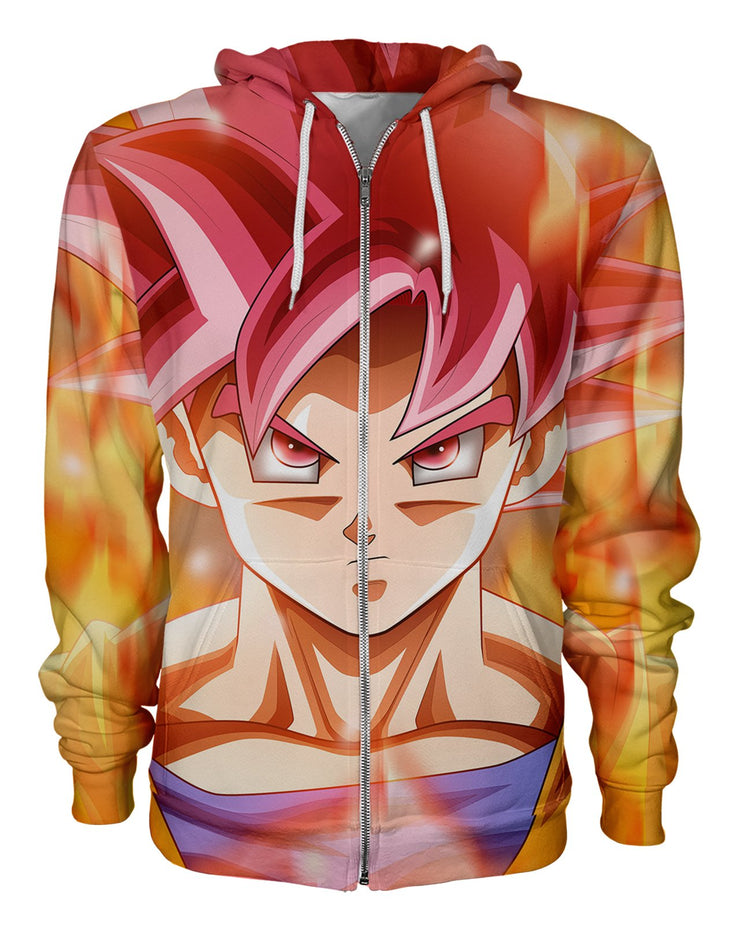 super saiyan god hoodie