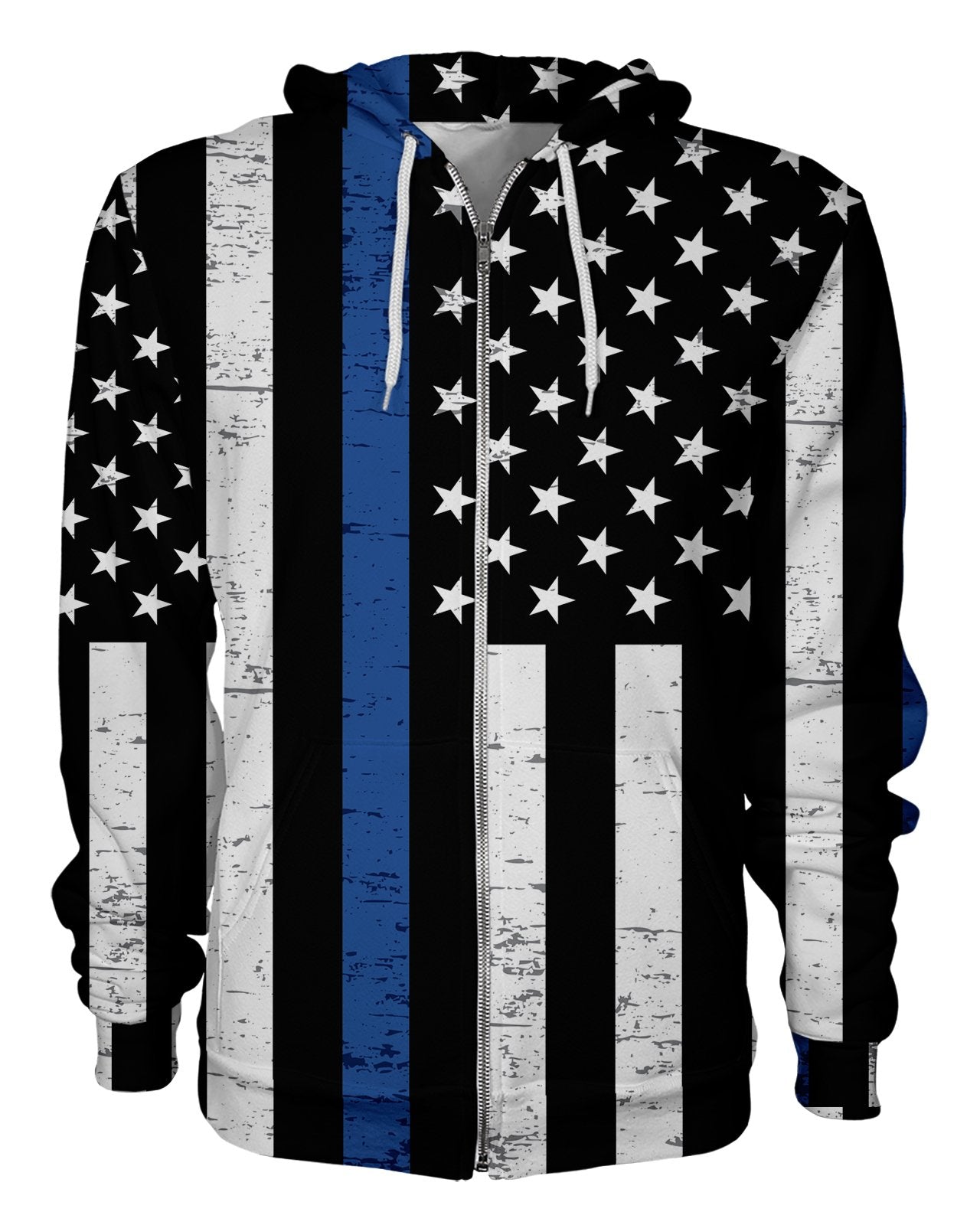 Home All products Thin Blue Line Grunge Zip Hoodie