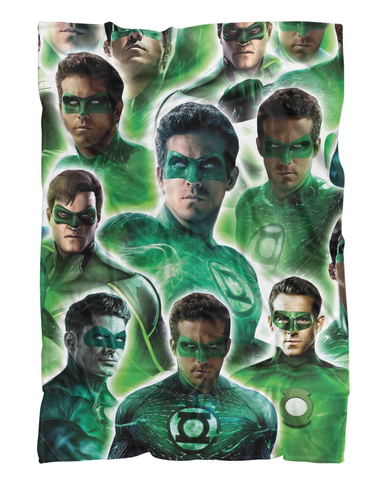 Green Lantern Fluffy Micro Fleece Throw Blanket All Over Shirts